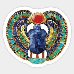 Low poly Winged Scarab Sticker